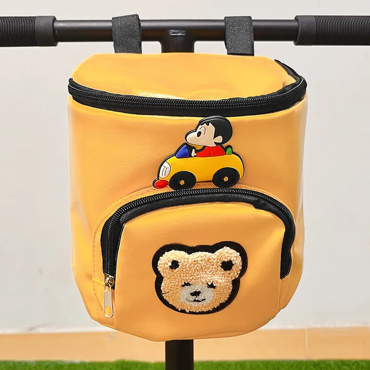 电动车前置挂包物兜可爱卡通电瓶车通用防水收纳挂袋骑行置物神器