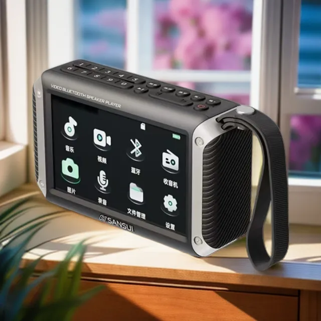 SANSUI/山水F53高档新品 高清播放器 闹钟万年历 蓝牙字幕 低音炮