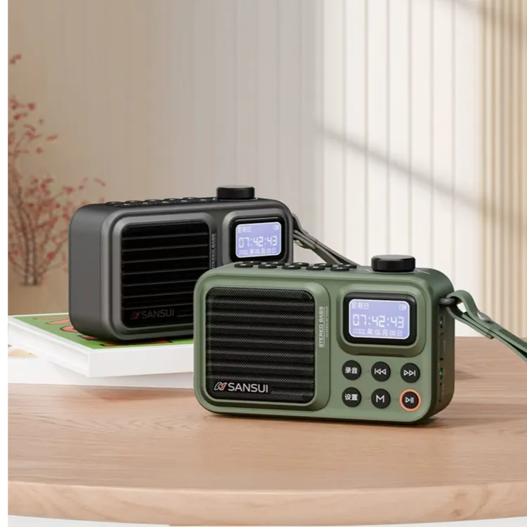 SANSUI/山水F37音响收音机录音下载蓝牙歌词同步目录闹钟定时关机