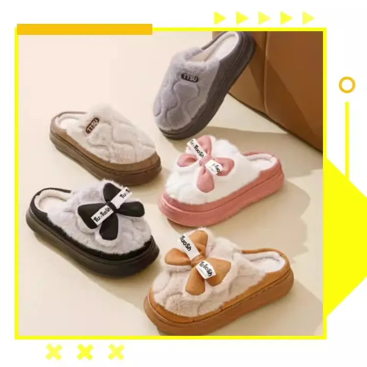 批发2024新款棉拖鞋 冬季居家厚底拖男女棉拖保暖家居棉鞋情侣棉