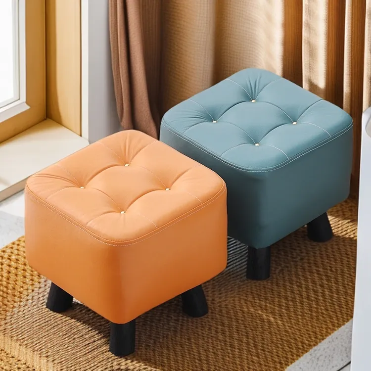 轻奢小凳子家用板凳沙发茶几矮凳客厅软坐凳门口穿换鞋凳网红墩子