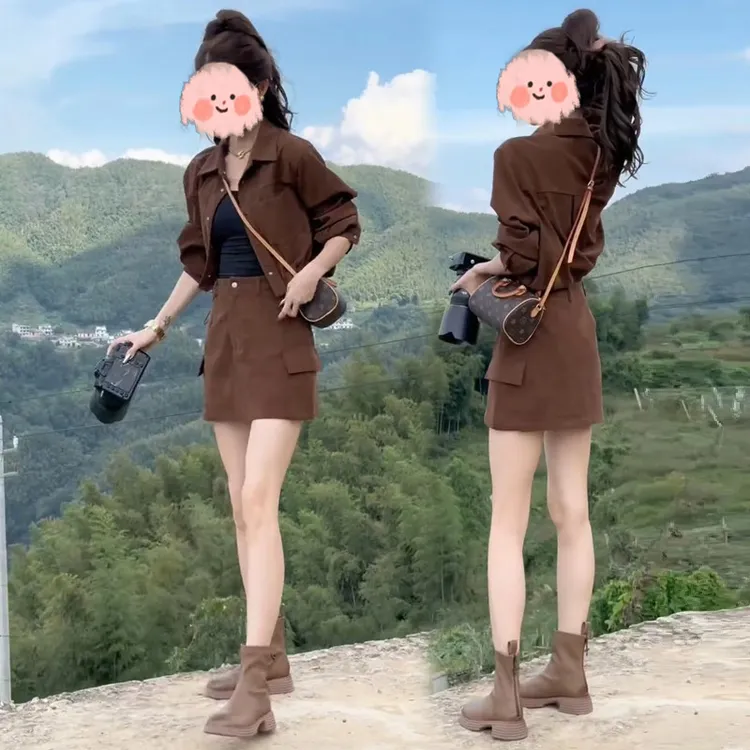 显瘦衣服穿搭秋款减龄女装早秋百搭老钱风女装套装新款一整套穿搭