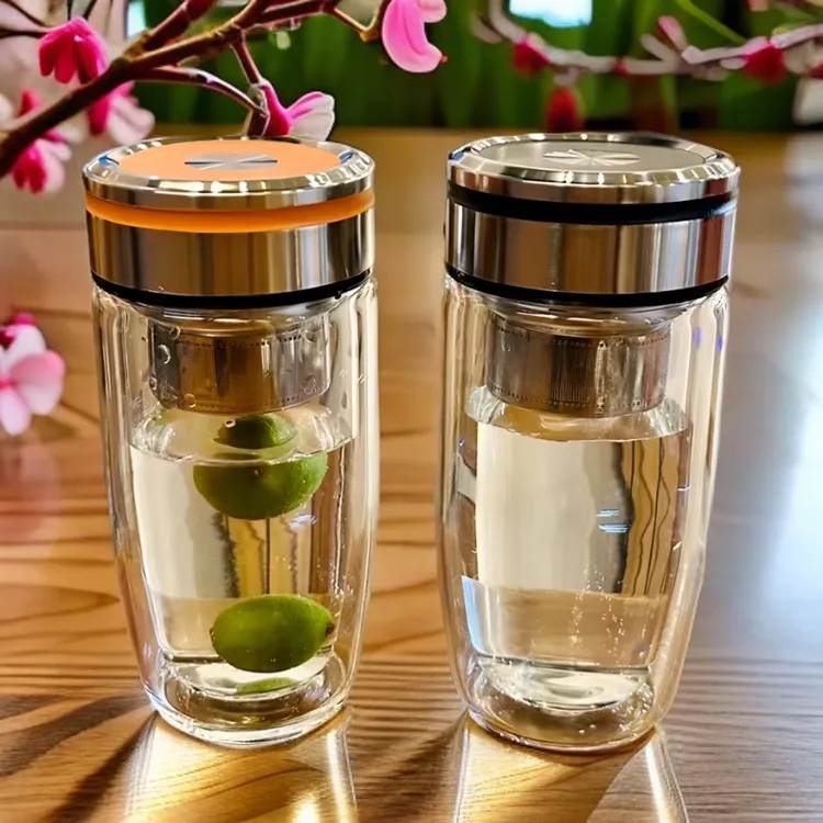 新款高档鹅蛋杯双层玻璃杯大容量水杯男士泡茶商务高硼硅玻璃女士