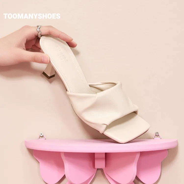 Toomanyshoes女鞋日落黄昏法式优雅方头凉鞋百搭气质