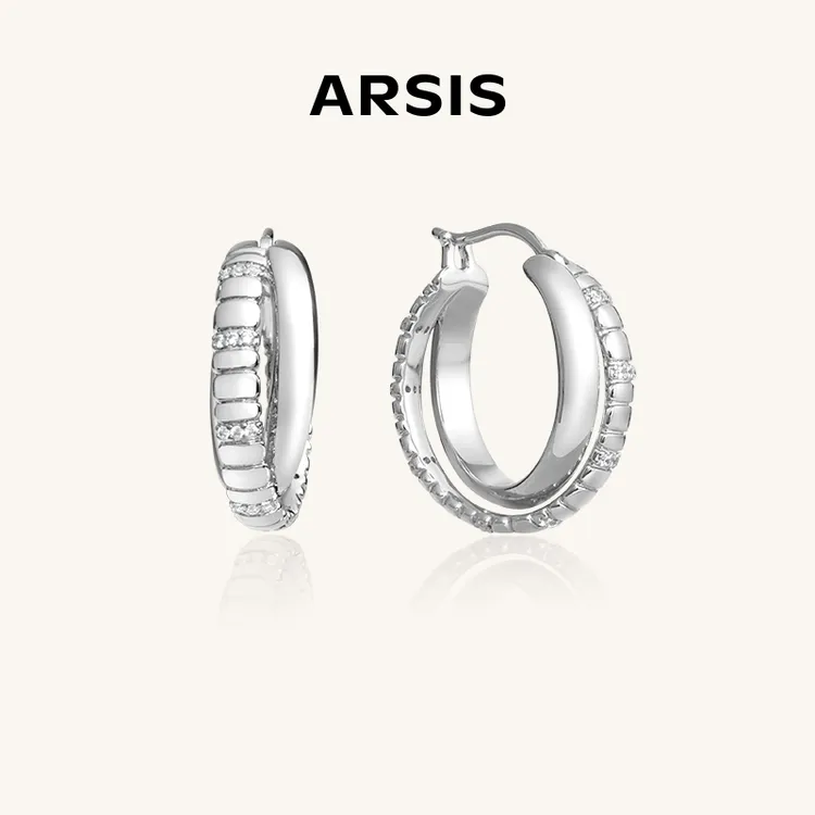 ARSIS自由搭配蛇骨双层耳圈L30
