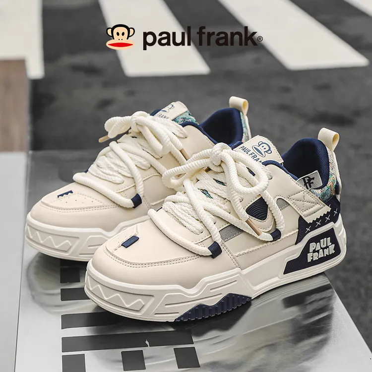 大嘴猴男鞋2024新款夏季学生运动厚底百搭小众设计感增高休闲板鞋