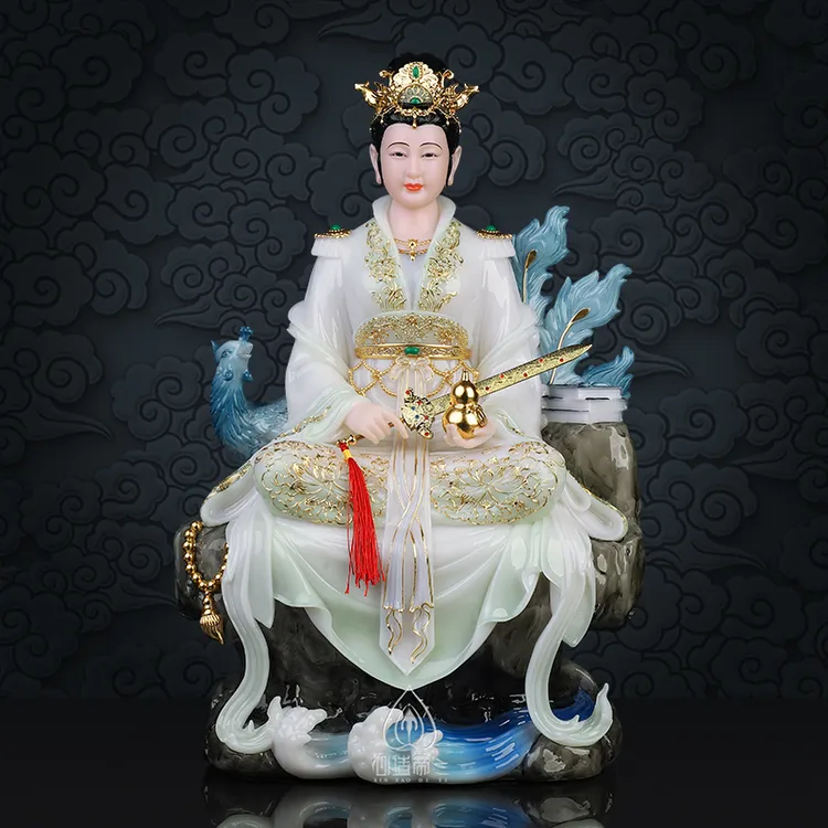九天玄女摆件家用汉白玉九天娘娘九天玄母工艺品九天玄女工厂直营