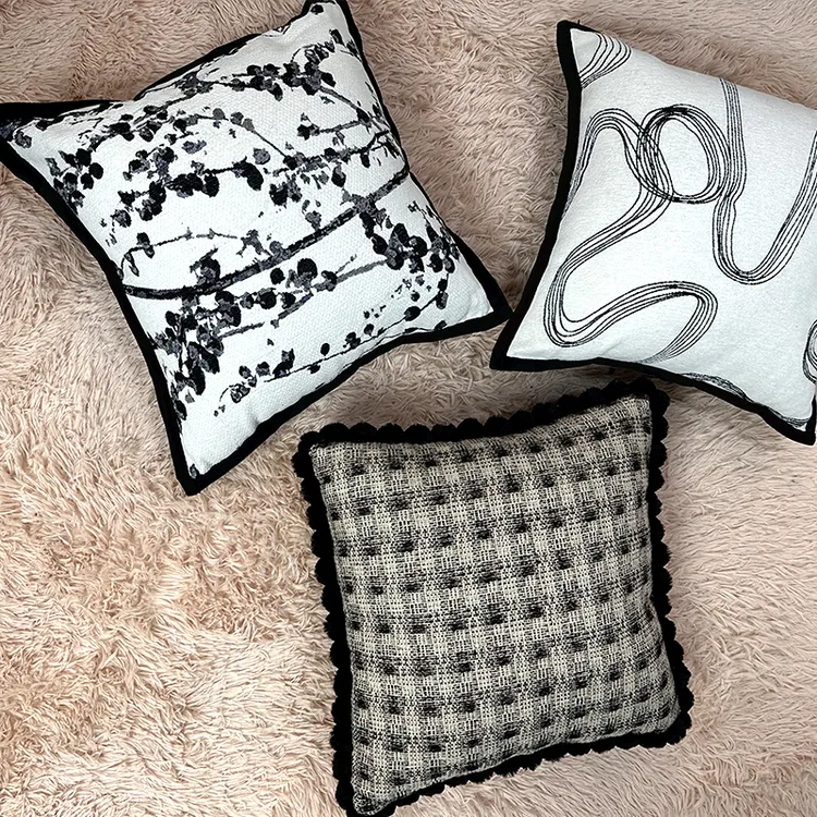 高定梅花小香风黑边美式车载网红轻奢简约毛绒方形含芯美式车载33