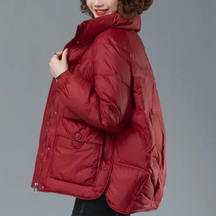 短款轻薄保暖棉服女2025冬季新款时尚洋气宽松休闲加厚外套小棉袄