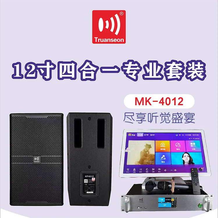 Truanseon传声MK-4012高端专业大功率四合一家庭K歌套装音箱舞台