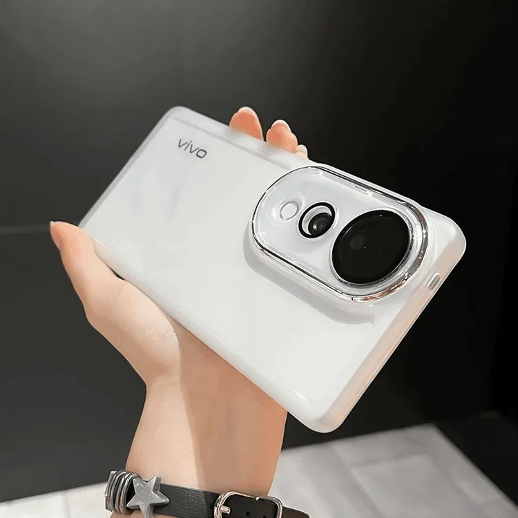 适用vivos19手机壳自带镜头膜s19pro保护套防摔纯色透明硅胶软壳