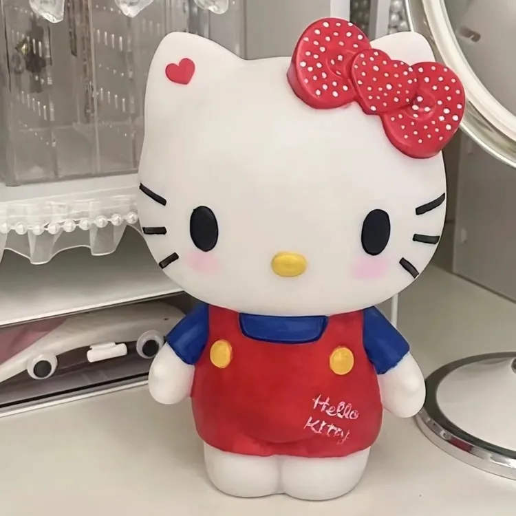 石膏娃娃hellokitty涂色涂鸦摆件创意儿童手工石膏diy彩绘白模
