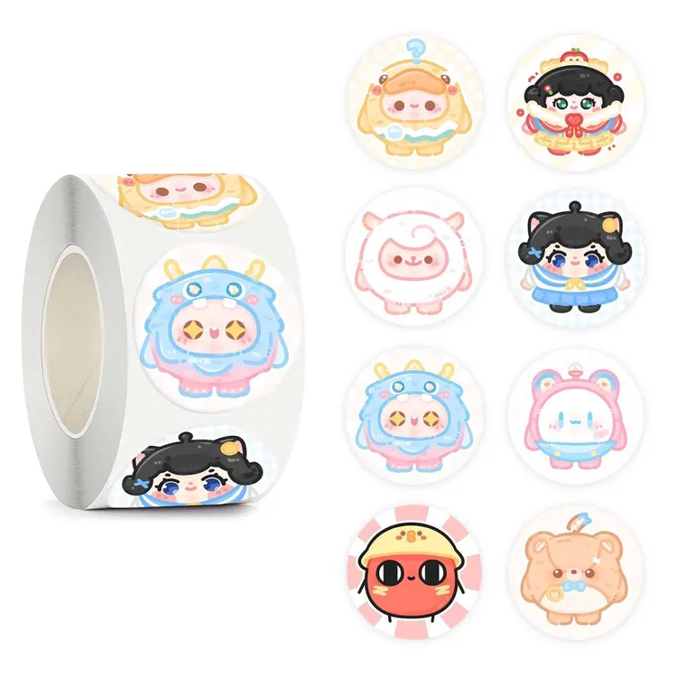 儿童贴纸卡通可爱蛋仔派对男孩贴纸儿童奖励贴账本素材手机装饰贴