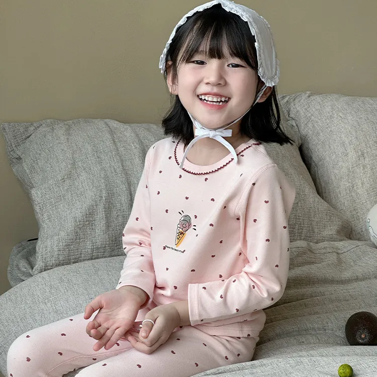 【260g】A类棉棉纯棉儿童保暖内衣套装秋冬长袖打底