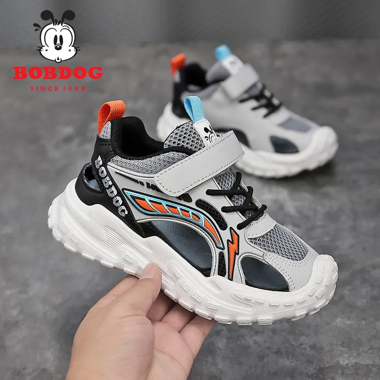 巴布豆童鞋男童鞋子秋款中大童网面透气休闲鞋新款镂空儿童运动鞋