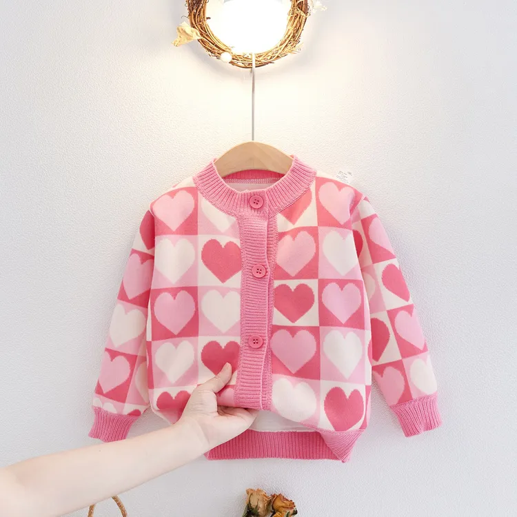 女童毛衣开衫宝宝针织外套女宝2024春秋装新款洋气女孩长袖上衣潮
