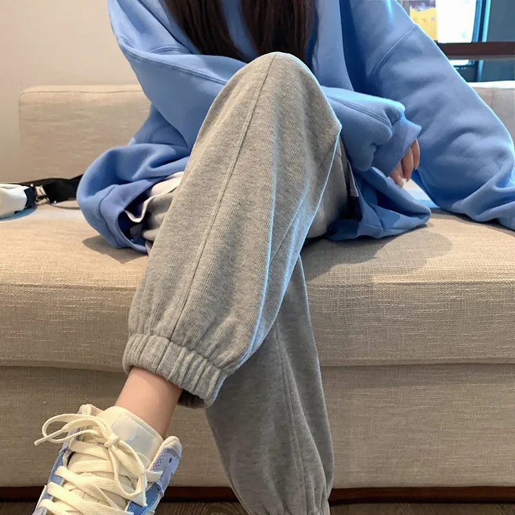  运动裤女春秋冬天加绒小个子穿搭束脚显瘦休闲裤宽松百搭卫裤子商品图