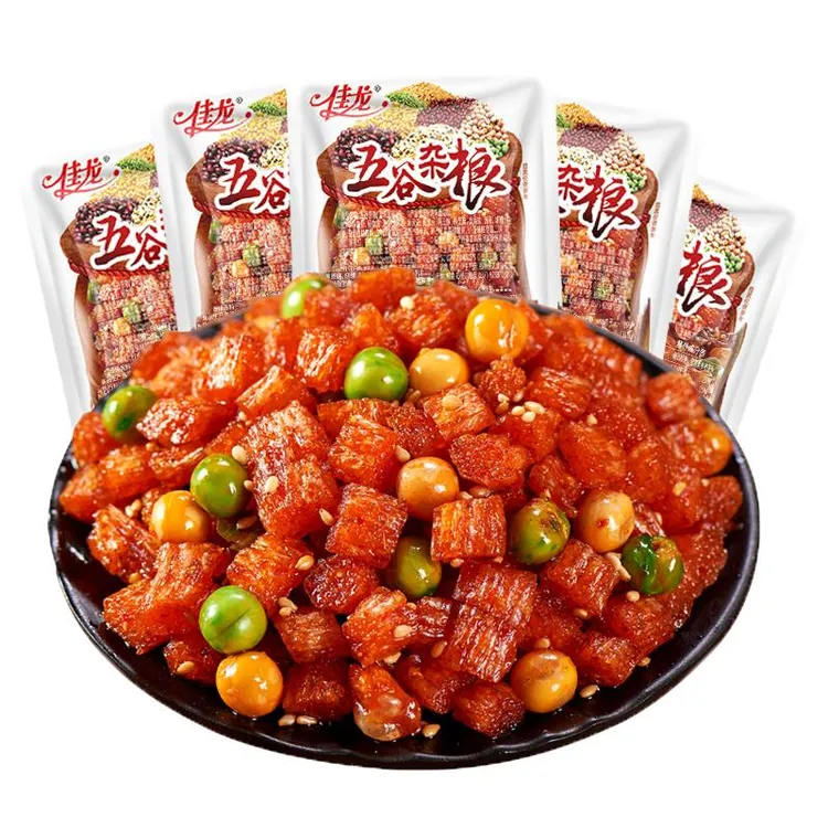 佳龙五谷杂粮辣条包盒装网红麻辣儿时小零食毛钱校园怀旧小吃笋1g