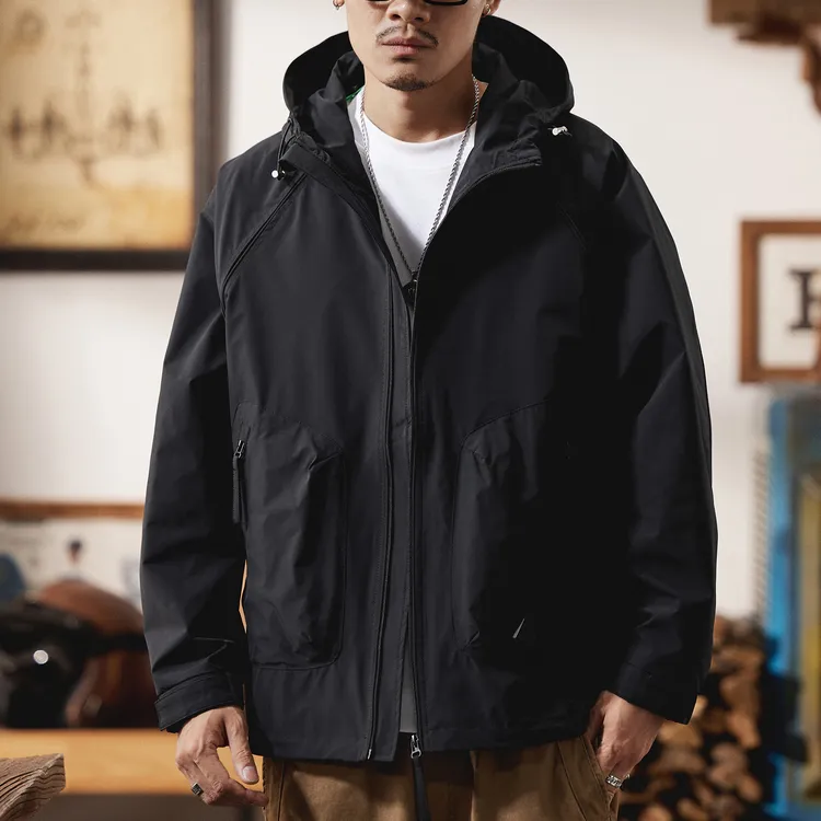 Code Black连帽男士春秋季2024新款休闲潮流户外防风工装夹克外套
