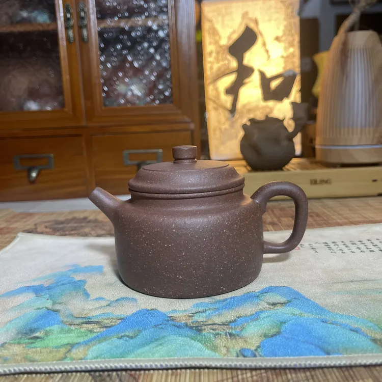 宜兴正宗黄龙山原矿紫砂手艺段霞全手工家用泡茶壶紫降坡泥德钟壶