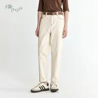 片断牛仔裤女2025春季新款遮肉弹力高腰显瘦直筒设计小个子老爹裤