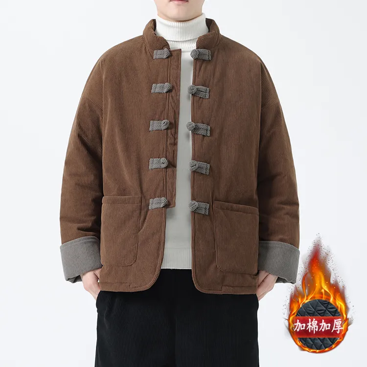 唐装汉服冬季新款棉衣加厚中国风复古保暖灯芯绒新中式棉服外套潮