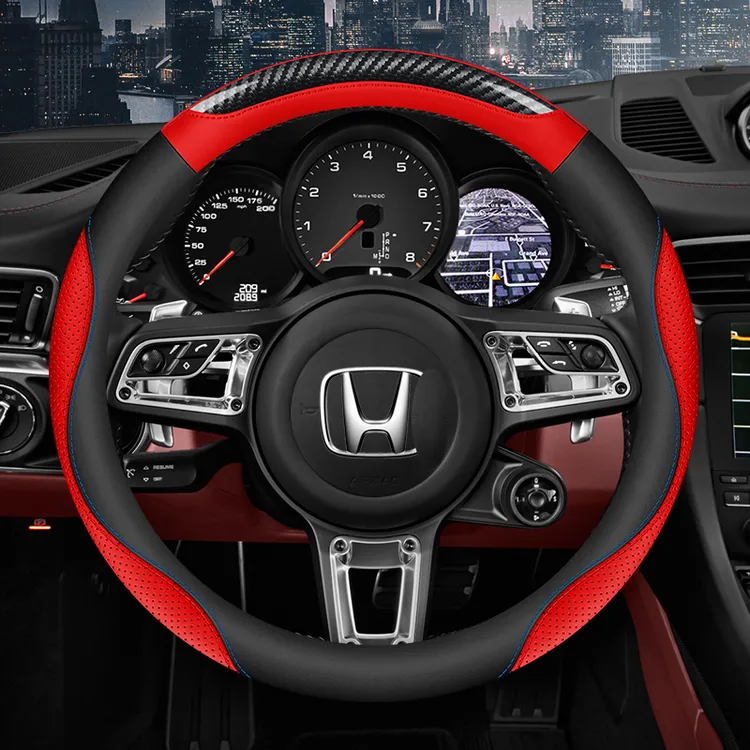 2【本.田】汽车方向盘套碳纤真皮保护套思域雅阁CRV冠道XRV四季超薄