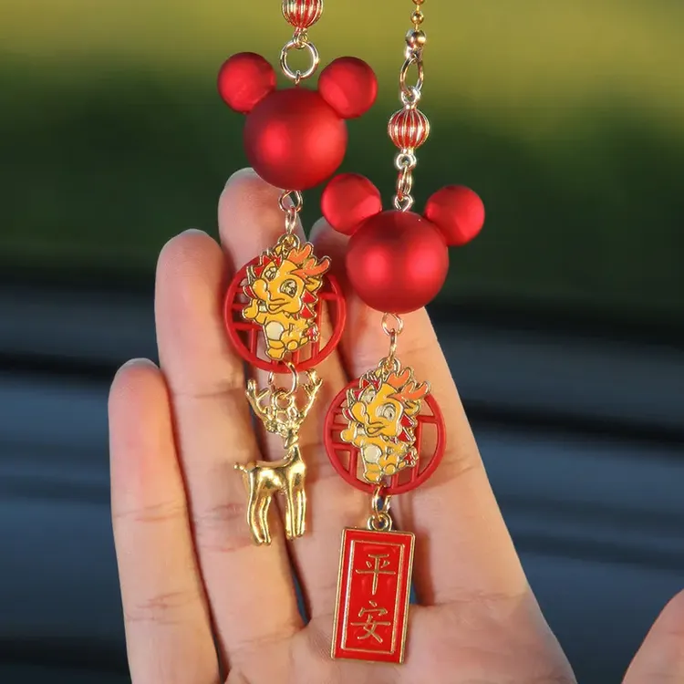 十二生肖汽车挂件一路平安车内饰 品女神款可爱车载保平安符挂件