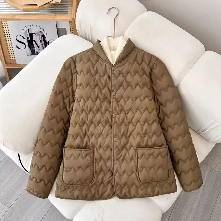 2025新款轻薄百搭棉服女春秋季外穿短款轻薄洋气修身防寒外套棉服