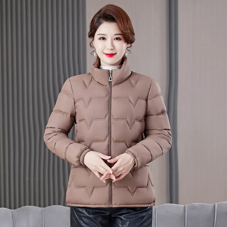 2025冬季爆款中老年超轻棉服女宽松大码加厚大口袋妈妈装棉衣外套