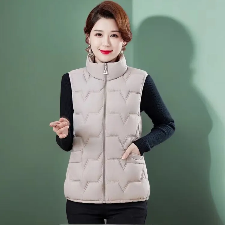 冬季爆款超轻棉棉袄大码显瘦洋气立领加厚短款棉服马甲女棉衣