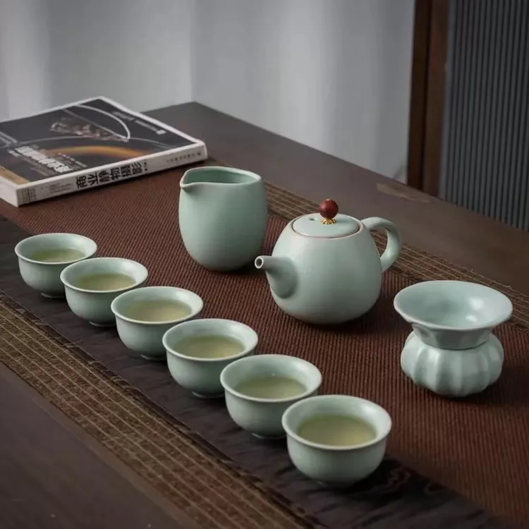 茶具茶杯家用主人杯青瓷天青色A02不带礼盒