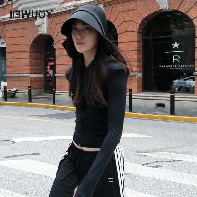 有尾YOUWEI 防晒外套联名短款瑜伽服显瘦新款Y2423306 长袖运动