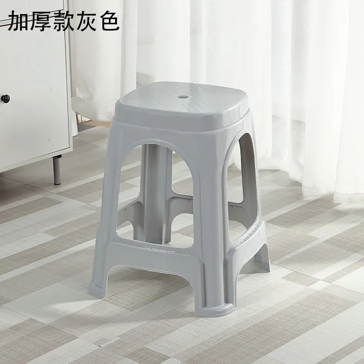 凳子餐厅成人塑胶板凳餐桌椅茶几熟胶小方凳胶凳客厅简约防滑家用