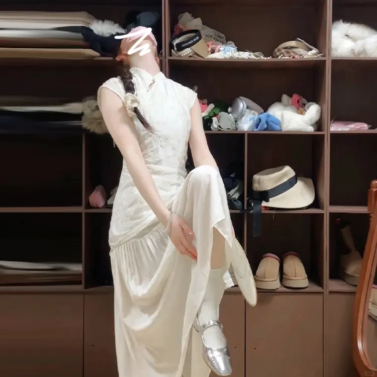 新中式国风改良旗袍假两件连衣裙子女2024夏季新款高级感长裙2539