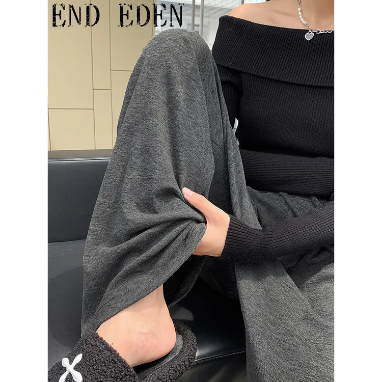 糯米裤2024秋季新款宽松高腰吹干显瘦休闲直筒阔腿裤外穿毛巾阔腿