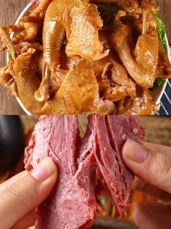 1斤手撕牛肉+1只烧鸡（约2斤）饭店同款组合礼包真空包装