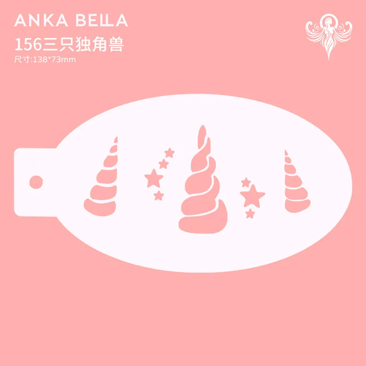 【AnkaBella】三只独角兽拓印专业图案反复用水溶性颜料上色易清洗