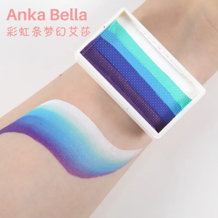 Anka Bella脸部彩绘彩虹条梦幻爱莎水溶性易清洗颜料出摊使用
