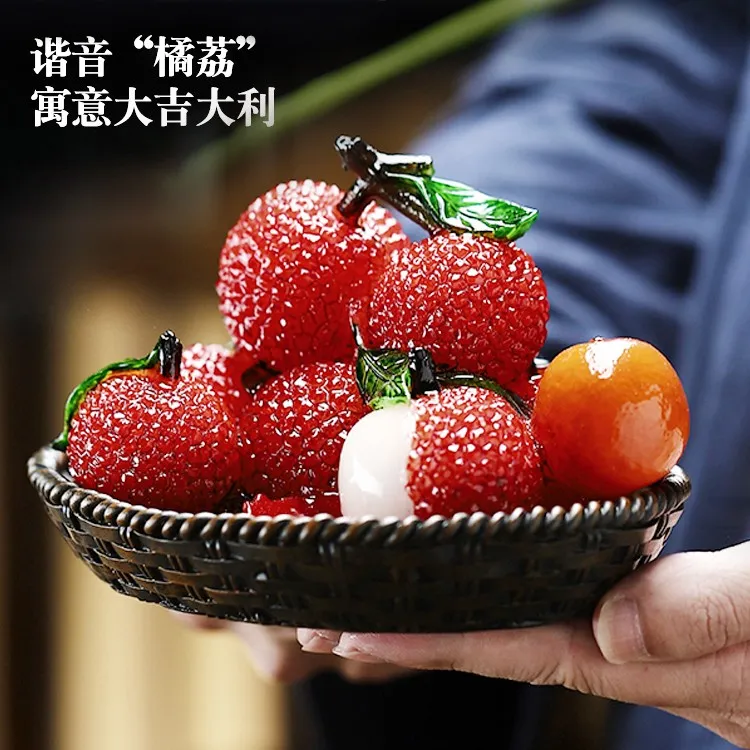 茶玩冲水变色荔枝摆件精品虫可养创意个性功夫茶具茶桌茶台配件