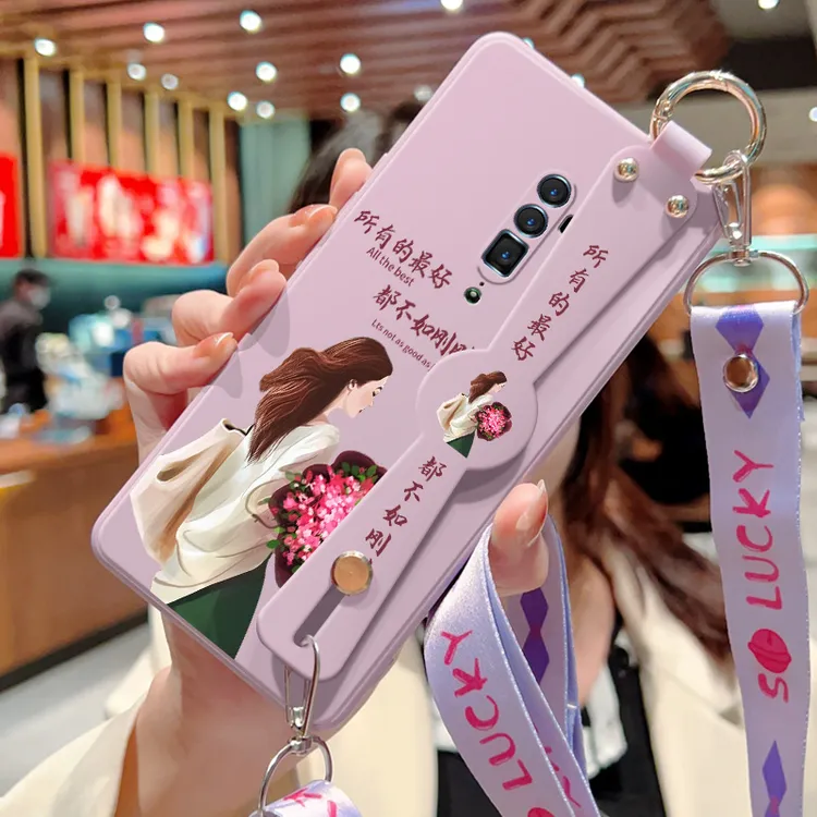 opporeno2手机壳新款renoz斜挎腕带挂绳刚刚好reno2z十倍变焦版硅