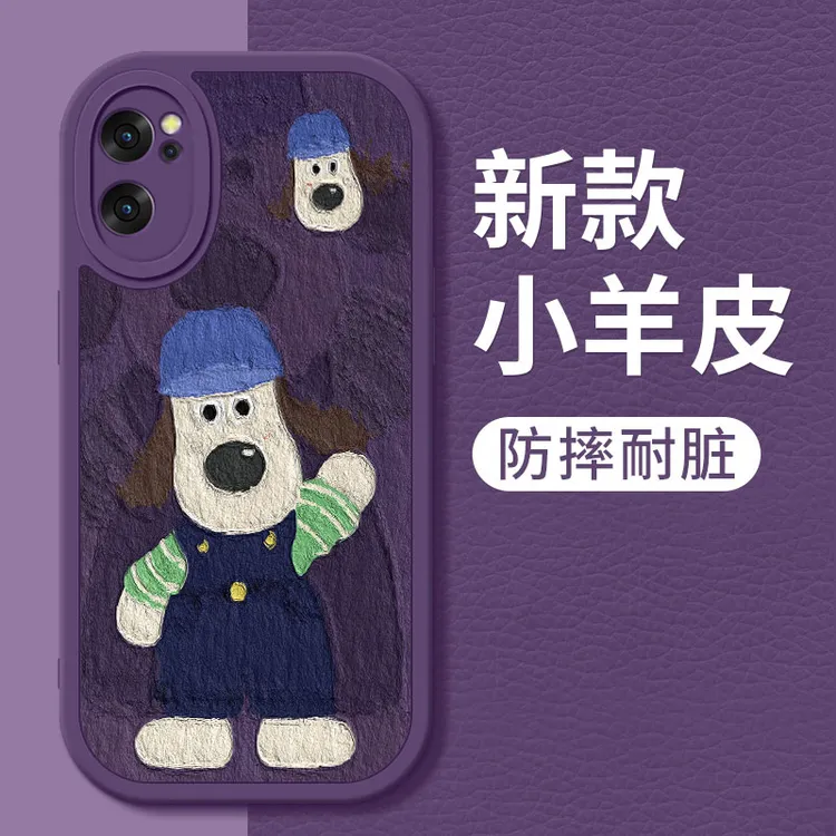 opporeno7pro手机壳简约新款reno7掌门狗小羊皮硅胶软壳reno7se全