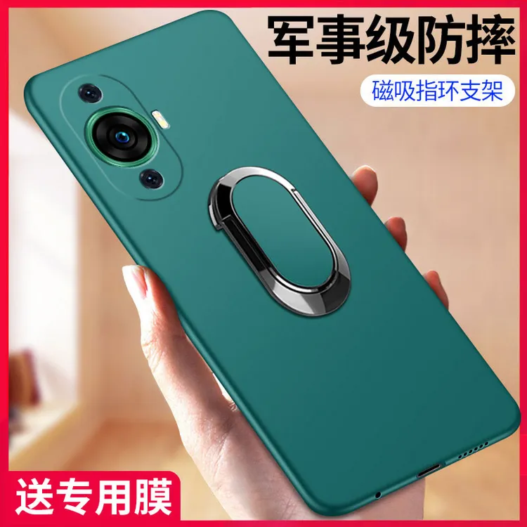 适用华为nova11手机壳新款nova11pro纯色指环支架ultra液态软壳硅