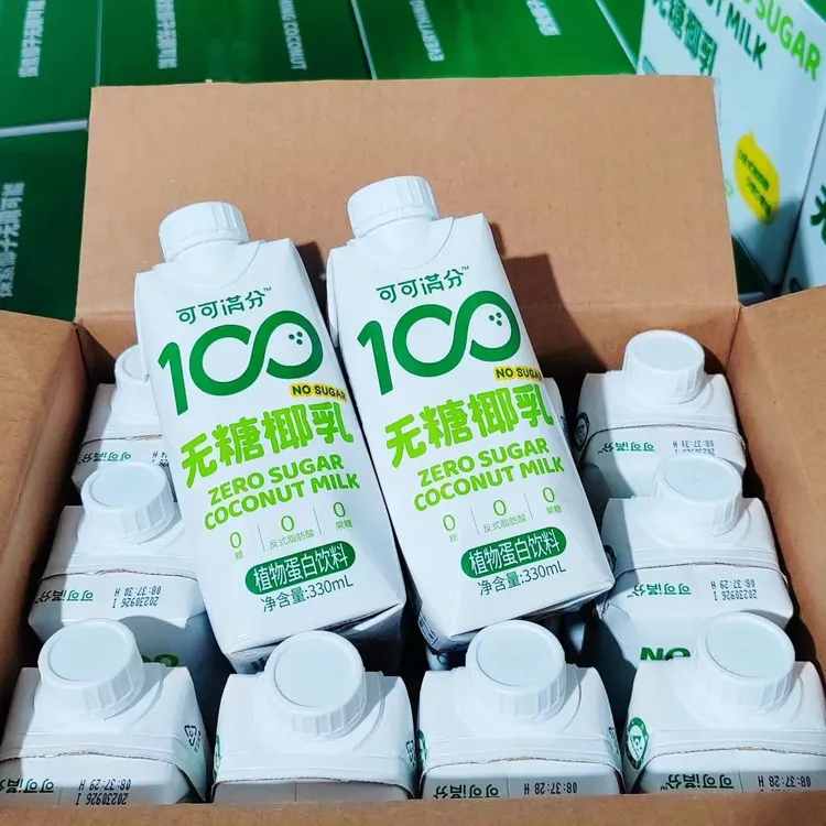 【6-12瓶】可可满分椰汁无糖椰乳椰子汁零糖饮料营养330ml