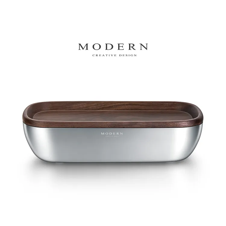 摩登MODERN原创玲珑盒多功能双层收纳盒干果糖盒托盘摆件乔迁礼品