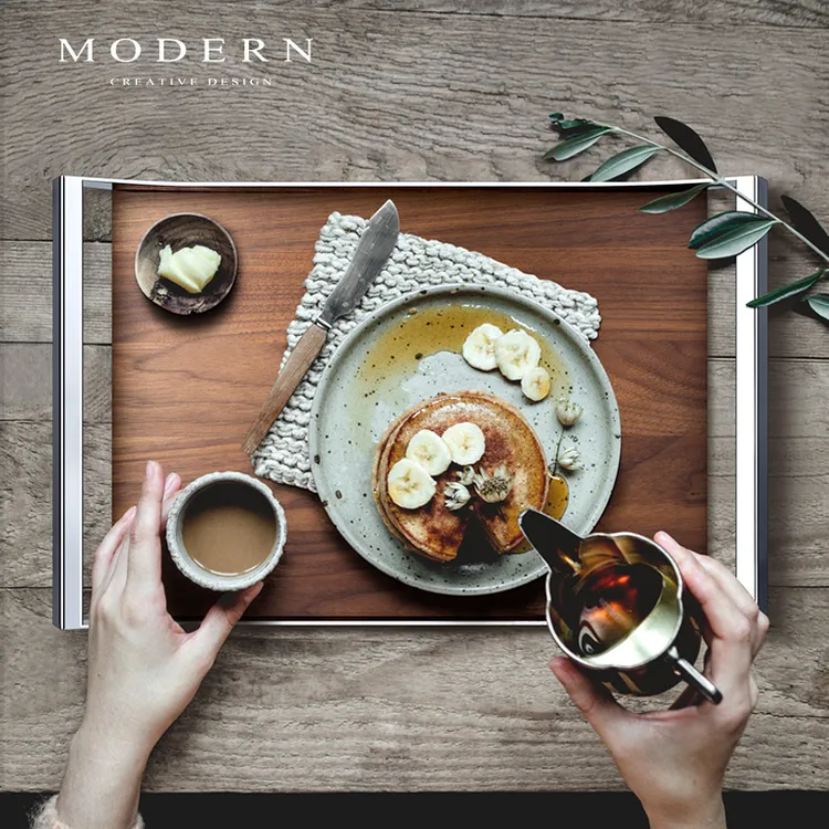 摩登MODERN轻奢胡桃木北欧简约家用托盘收纳盘乔迁礼品ins样板房