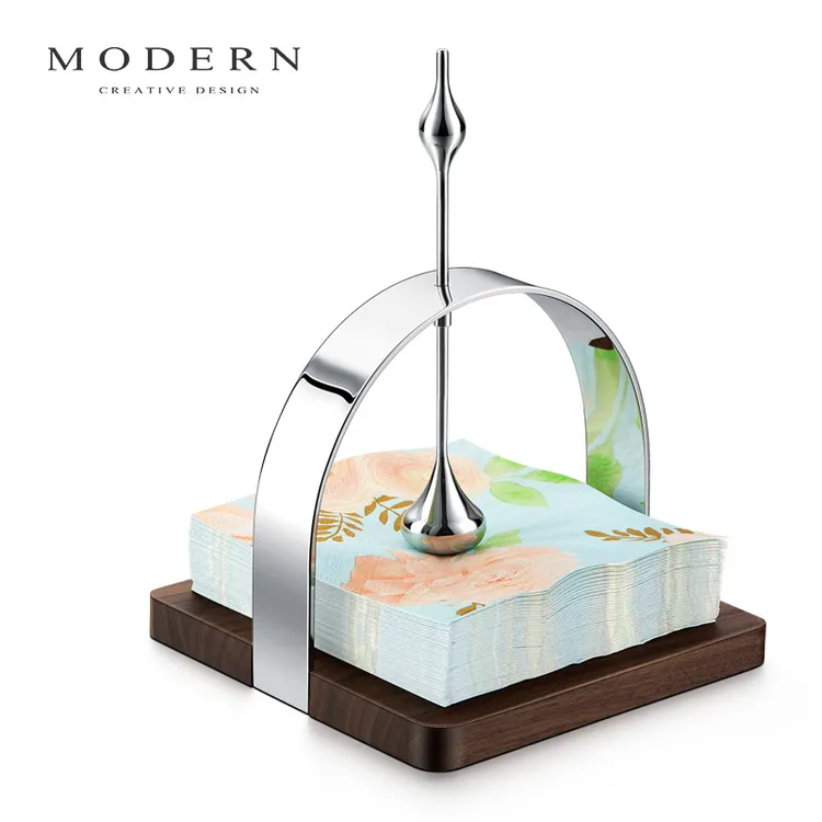 摩登MODERN轻奢不锈钢定点纸巾架纸巾盒抽纸盒样板房软装家居摆件