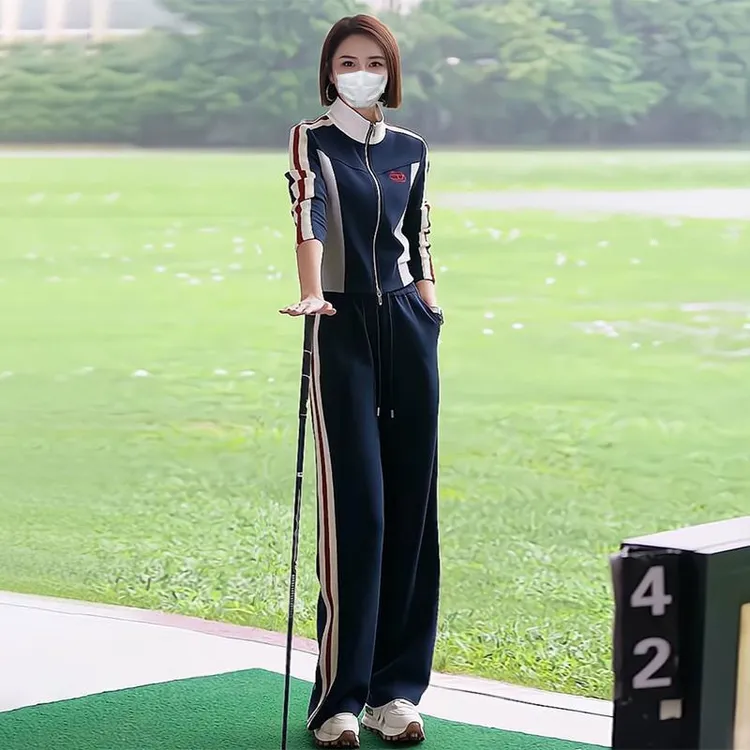 早秋休闲运动套装加绒加厚女韩版时尚洋气减龄两件套显瘦阔腿套装
