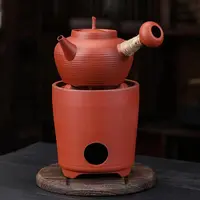 砂铫红泥侧把壶初心600ml静雅套