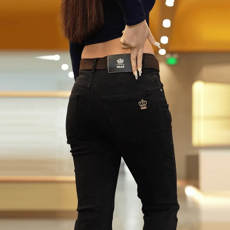 【早秋长裤】纯黑牛-牛仔裤男款直筒修身显高显瘦百搭休闲裤子男裤